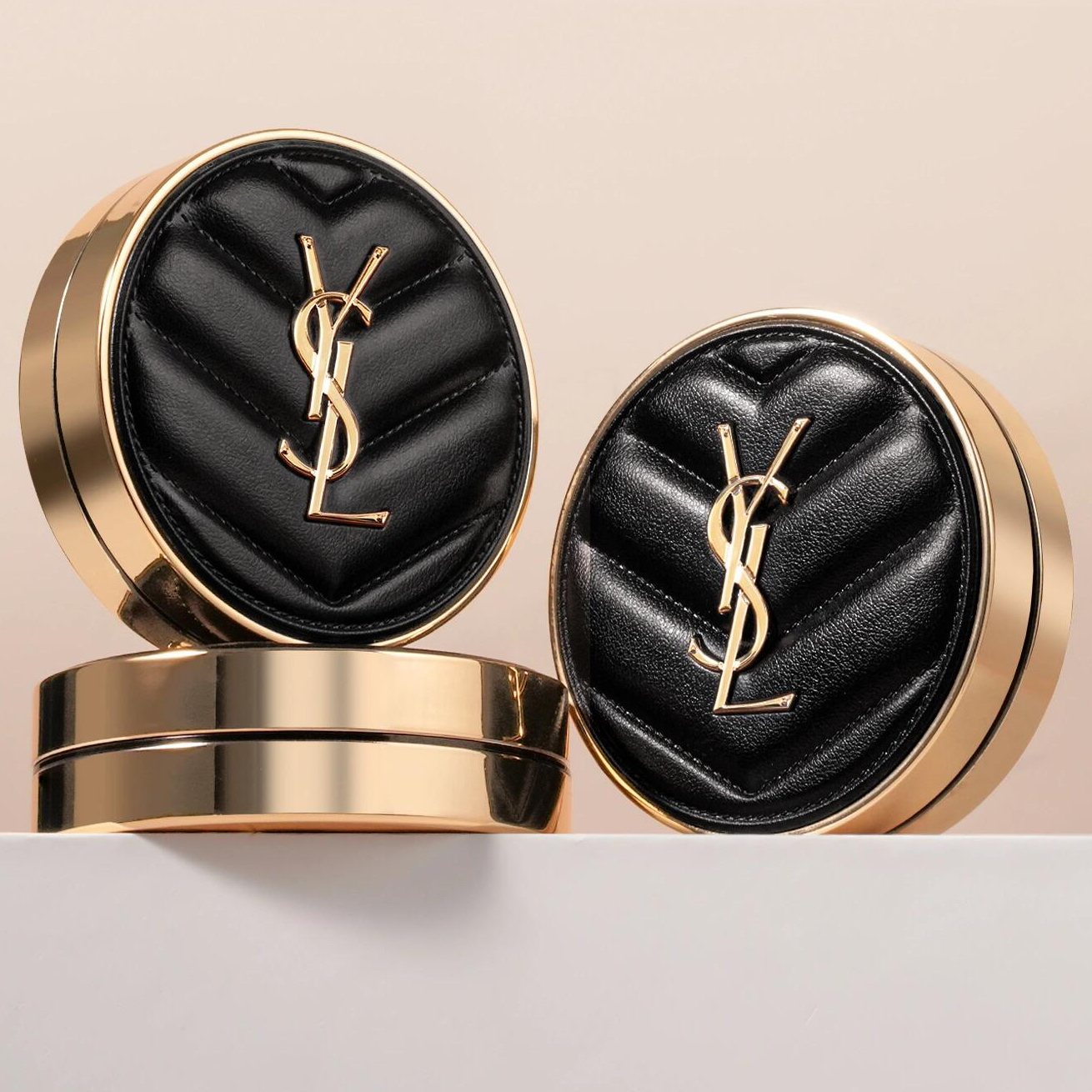 YSL/圣罗兰黑皮革气垫滋润服帖
