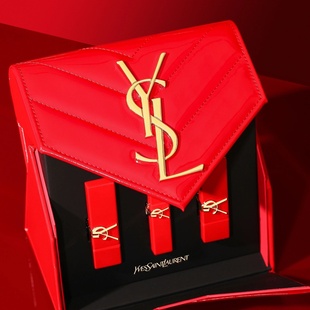 YSL/圣罗兰新年情人节限定口红礼盒气垫小红条2024狩猎焰NM礼盒装