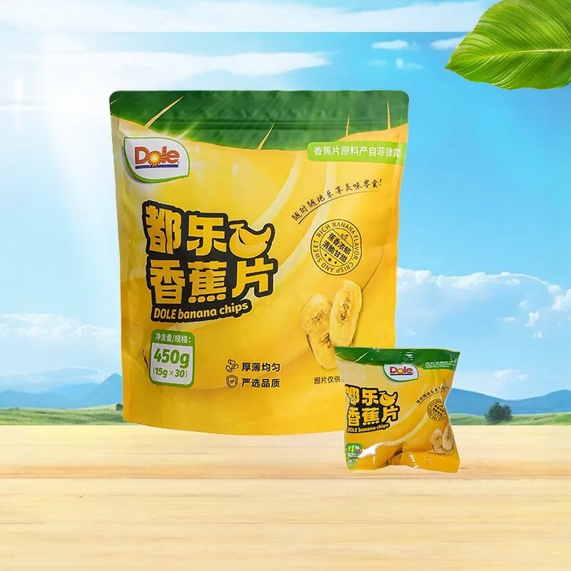 Dole都乐香蕉片15g*30包小包装即食香脆甜蕉香浓郁解馋小零食