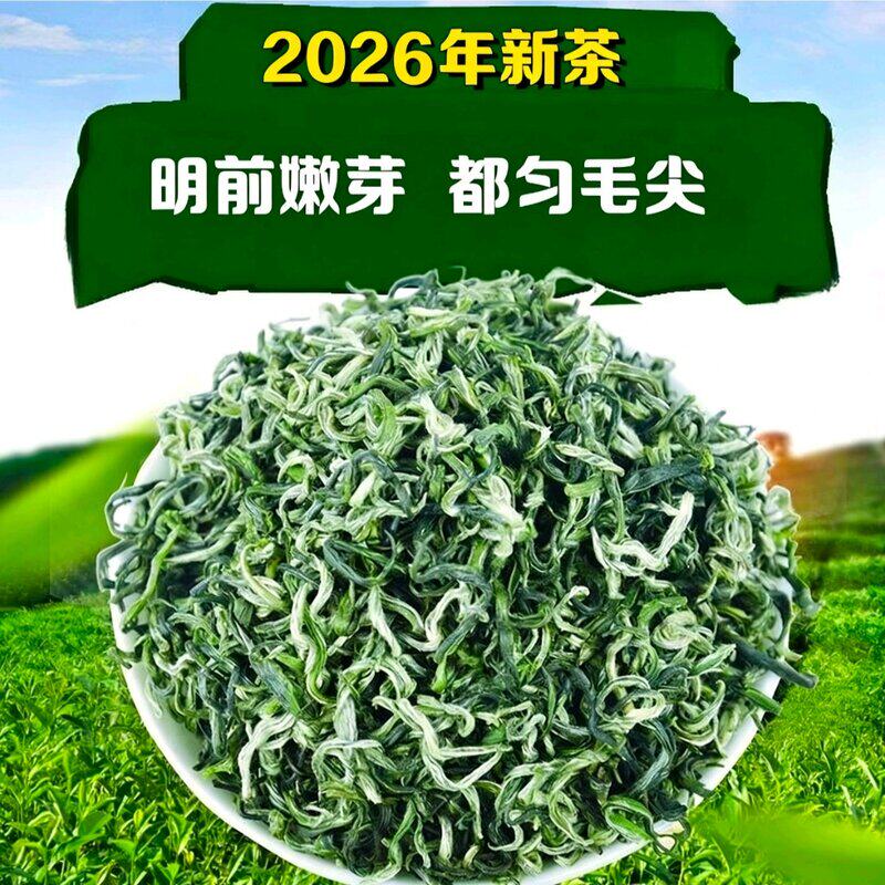 贵州都匀毛尖茶叶绿茶2026新茶明前毛尖茶嫩芽浓香型手工茶自己喝