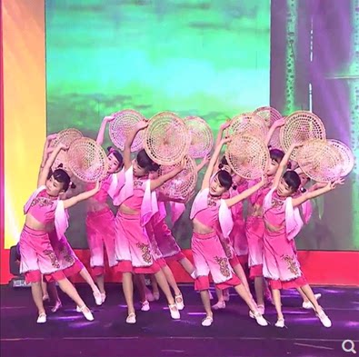 新款小荷风采喜雨道具幼儿舞蹈之乡喜雨舞蹈演出服儿童舞蹈演出服