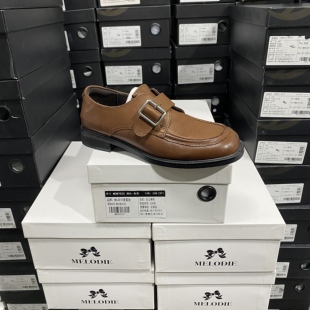 实体专柜意大利设计师轻奢品牌牛皮银扣厚底乐福休闲鞋5201咖色