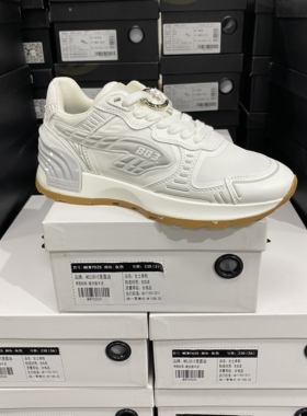 顶奢意大利品牌春季新款883女士休闲鞋系带运动跑鞋E009白色/灰色