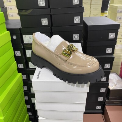 意大利轻奢专柜正品时尚休闲牛皮厚底单乐福鞋2377