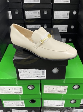 美国设计师买手高奢品牌J牛皮一脚蹬百搭舒适乐福鞋3013米白色