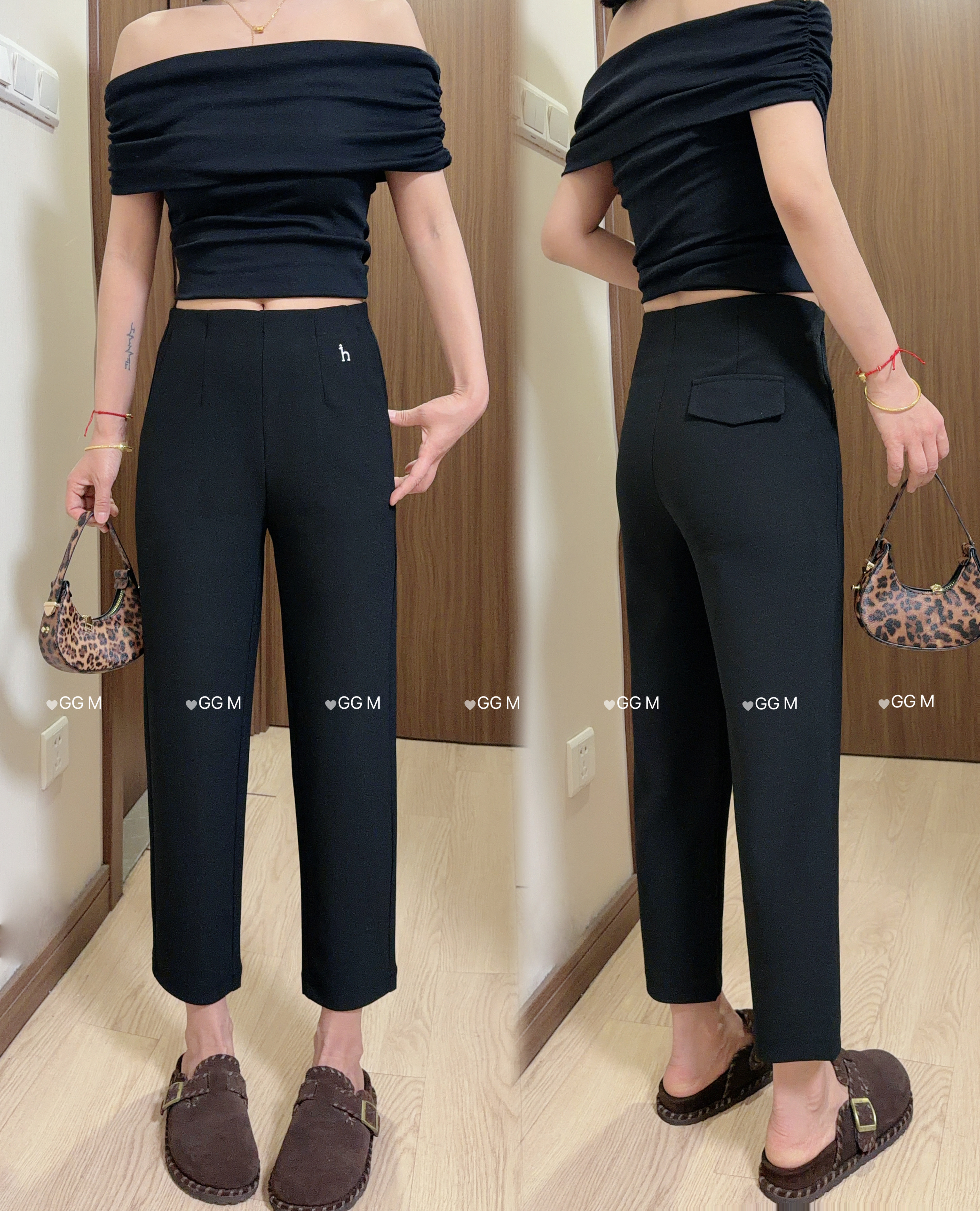 十米田1688春夏新款直筒烟管裤显瘦西装哈伦裤弹力休闲裤子筷子腿