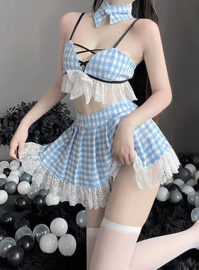 新款演出服酒吧DS舞台性感gogo秀DJ女格子清纯现代爵士舞短裙套装