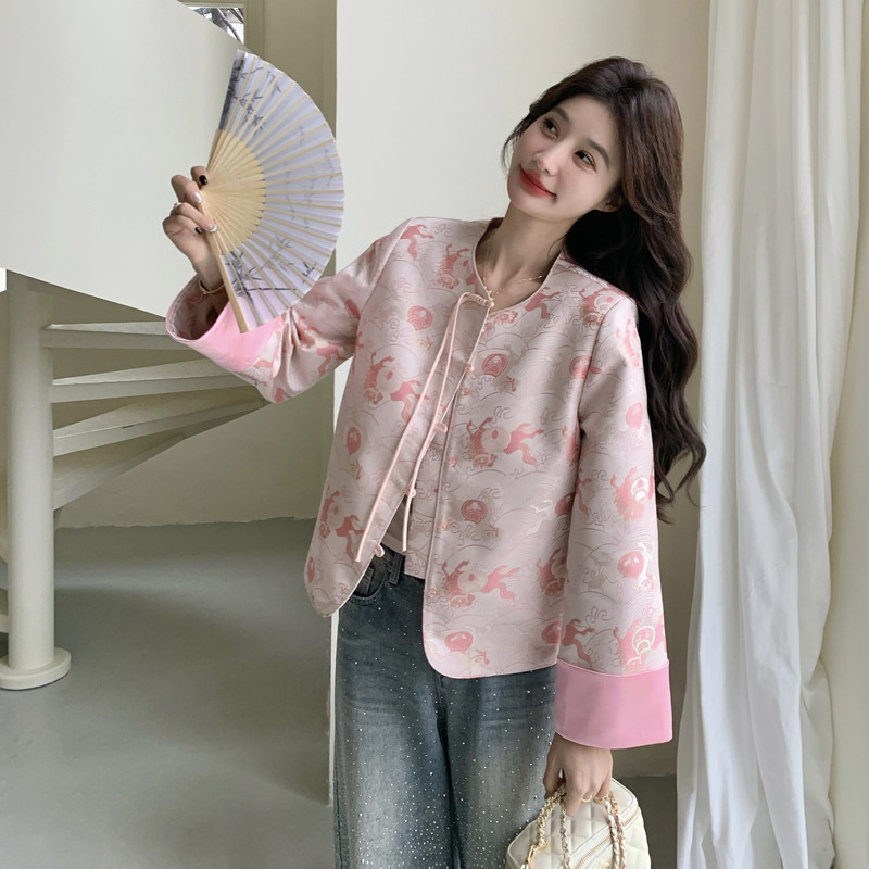 新款！2026春季【马上有钱】提花风短外套C220-P150K248,女装短外套,2C320