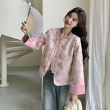 新款！2026春季【马上有钱】提花风短外套C220-P150K248，女装短外套，2C320