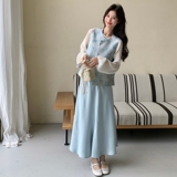 新款！2026春季中式风刺绣3件套套装裙C219-P190K308，女装套装/套裙，2C320