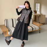 新款！2026春季2件套装裙皮马甲+连衣裙C217-P180K288，女装套装/套裙，2C320