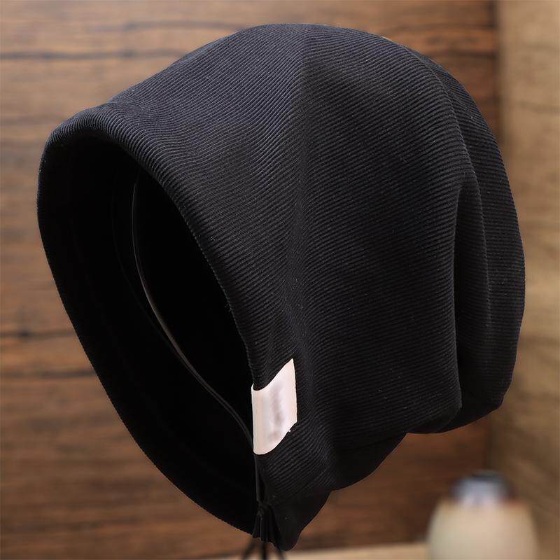 帽子男秋冬季潮牌时尚套头帽男士光头大头围包头帽户外保暖堆堆帽