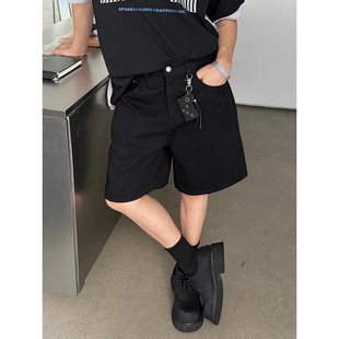 白色工装 男女夏季 日系复古简约基础款 短裤 韩版 宽松直筒休闲五分裤