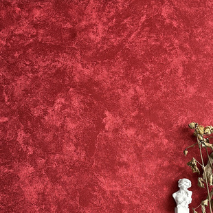 复古斑驳酒红故宫红中国红墙布 美式个性斑驳红卧室深红酱红背景