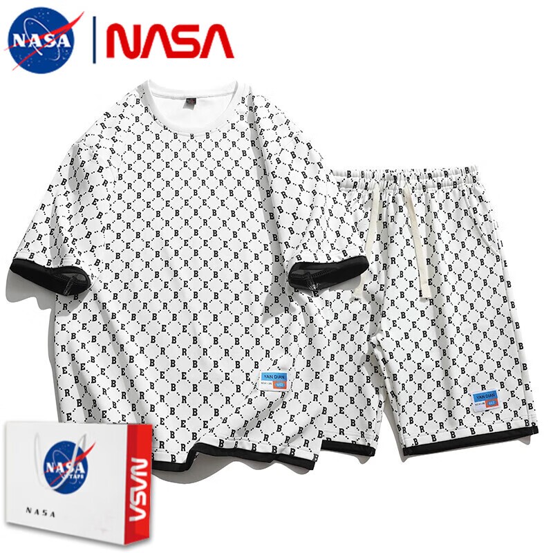 NASADKGM夏季男装短袖T恤套装男潮流圆领休闲男士夏天衣服潮牌运怎么看?