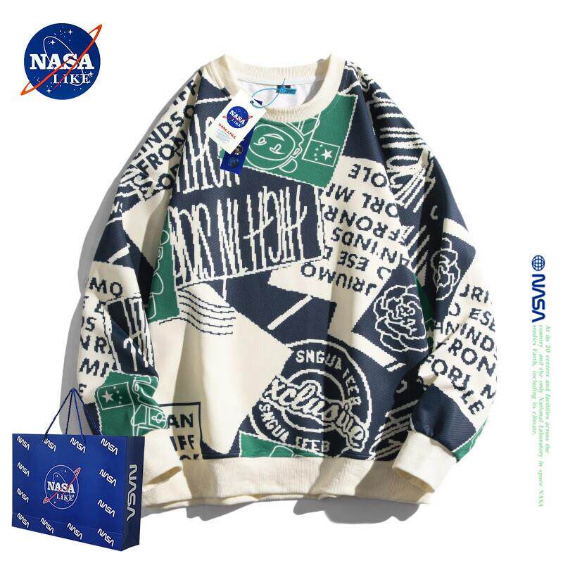 NASALIKE官方潮牌圆领卫衣男秋冬季潮流ins复古学生痞帅情侣外套怎么看?