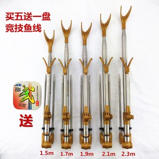 渤洋不锈钢鱼竿伸缩支架超轻杆架渔具用品地插多功能加厚加粗钓鱼