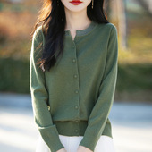 广东大朗毛织官方旗舰店不起球正品 安迪绒开衫 圆领女式 秋季 针织衫