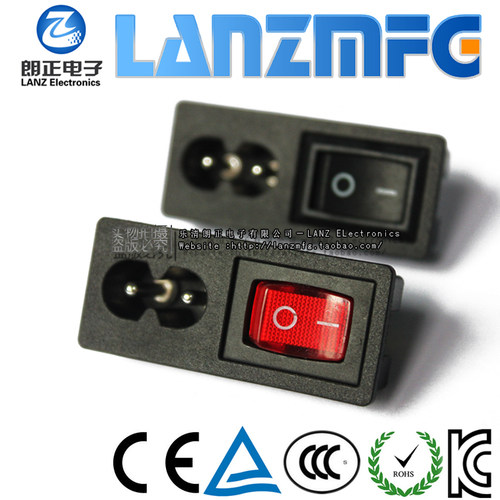 LANZMFG朗正/LZ-8-29-1.5卡位1.5二合一8字带开关卡式AC电源插座