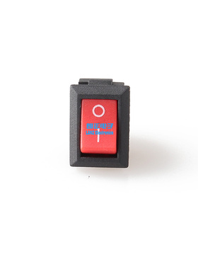 LANZMFG朗正/KCD11-101红色/黑色尺寸10*15mm2脚船型开关翘板开关