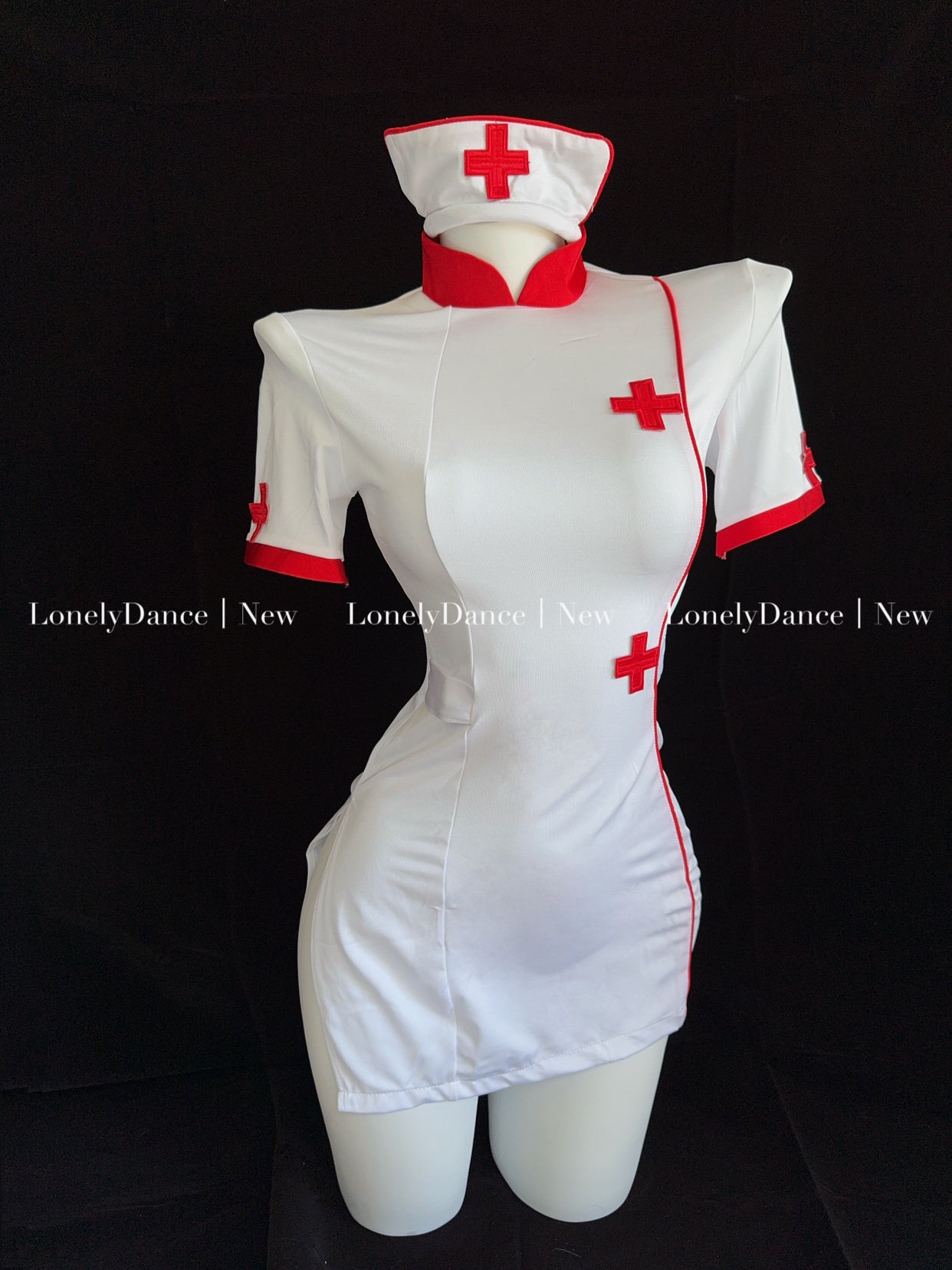 LonelyDance圣诞角色扮演护士制服可外穿cos短裙修身纯欲包臀女