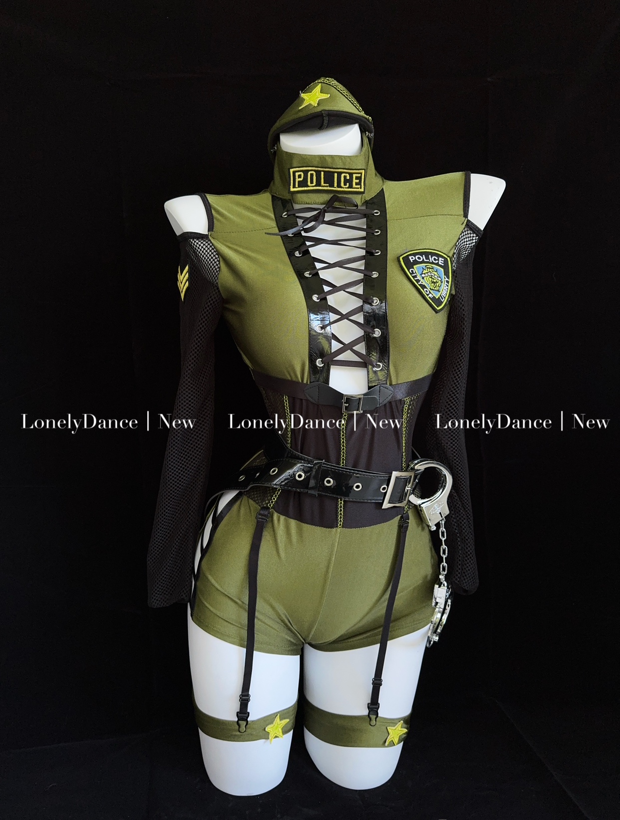LonelyDance【万圣节特选】cos女警制服皮裙欧美风船长夜店空姐装