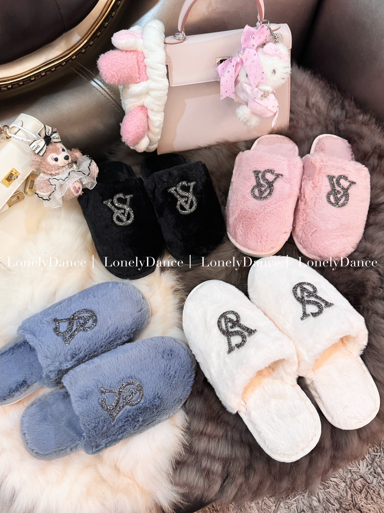 Lonely dance冬日软绵绵*巨好穿毛绒加厚毛毛拖鞋居家可外穿保暖