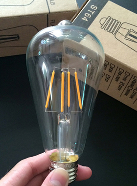 复古怀旧爱迪生螺口E27 ST64钨丝光源创意艺术装饰LED暖光灯泡