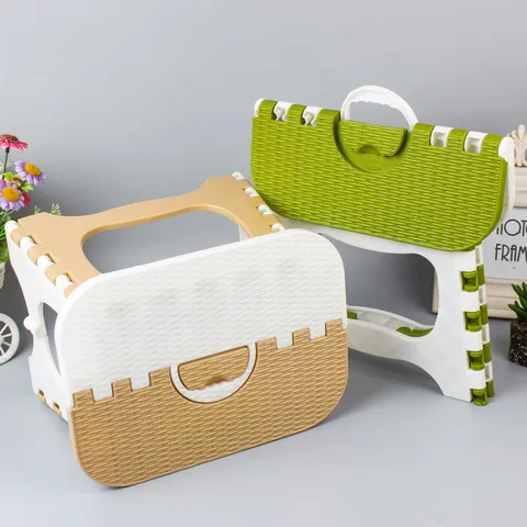 塑料儿童BD-03折叠成人可折叠凳子便携式小板凳竹纹浴室