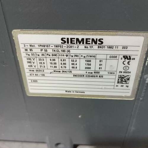 议价西门子主轴电机，型号1PH8107-1MF02-2CA1-Z可维修