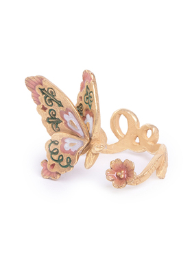 Palnart poc原创设计手工手作花蝶纹样蝴蝶艺术戒指