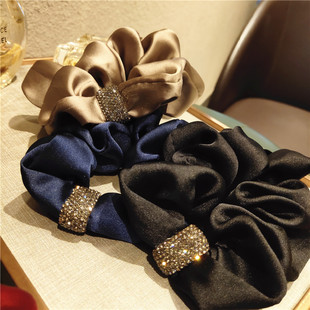 韩国进口捷克钻扣发绳优雅法式 肠圈满钻头绳简约气质扎头发橡皮筋