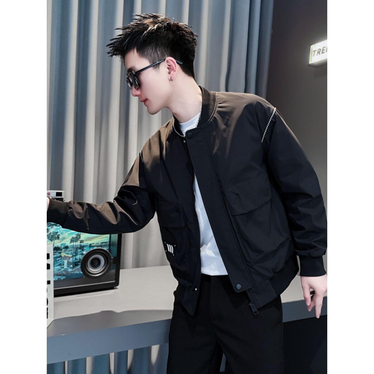 1506A/GG710/P76春秋新款高级感痞帅风潮牌百搭外套2，女装短外套，星座1506A