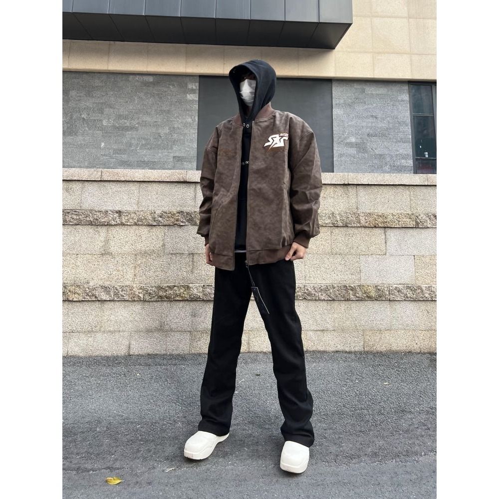 1506A/GXG900/P54复古刺绣棒球服男女嘻哈宽松春秋夹克外套潮2图片