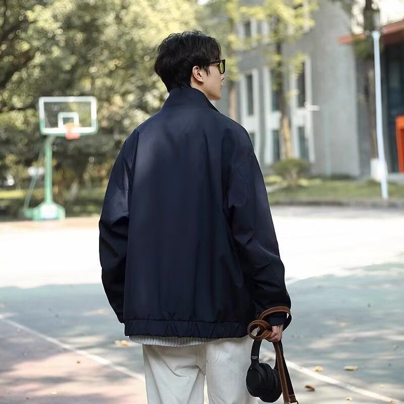 1506A/GU10070/P54翻领复古教练夹克日系百搭休闲男女宽松外套2,男装夹克,星座1506A