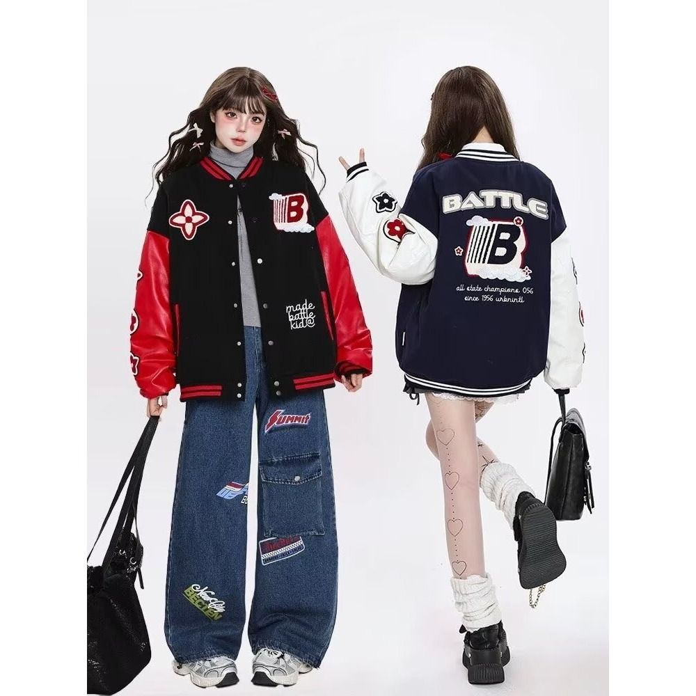 1506A/GM67200/P69复古撞色棒球服外套男女皮袄夹克2,男装夹克,星座1506A