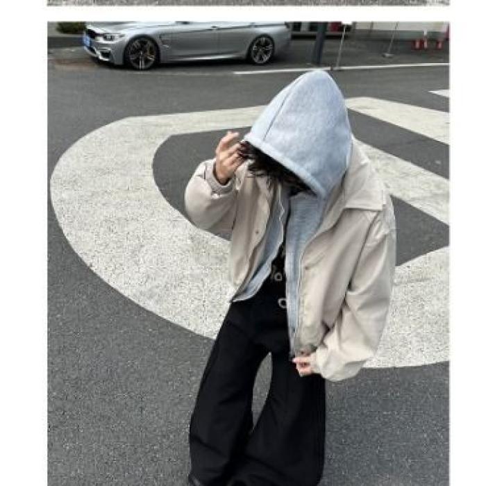 1506A/GM93480/P92春秋复古解构设计假两件夹克中性风款外套潮1,男装夹克,星座1506A