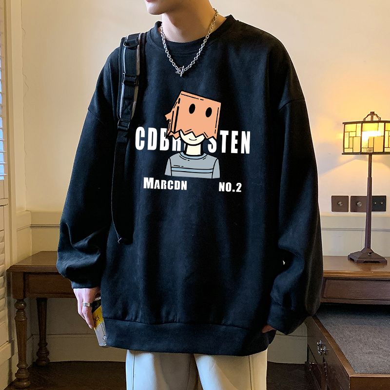 1506/GW3100/P43麂皮绒卫衣男春秋重磅宽松大码男生长袖打底衫,男装T恤,星座1506A