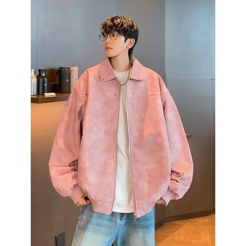 1506A/GK23770/P75网红PU皮美式复古铆钉夹克男春秋款皮衣外套1,男装皮衣,星座1506A