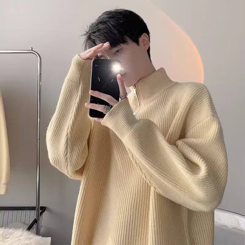 1506A/GM160/P46新款开衫毛衣美式慵懒风V领针织衫男纯色外套1,男装针织衫/毛衣,星座1506A