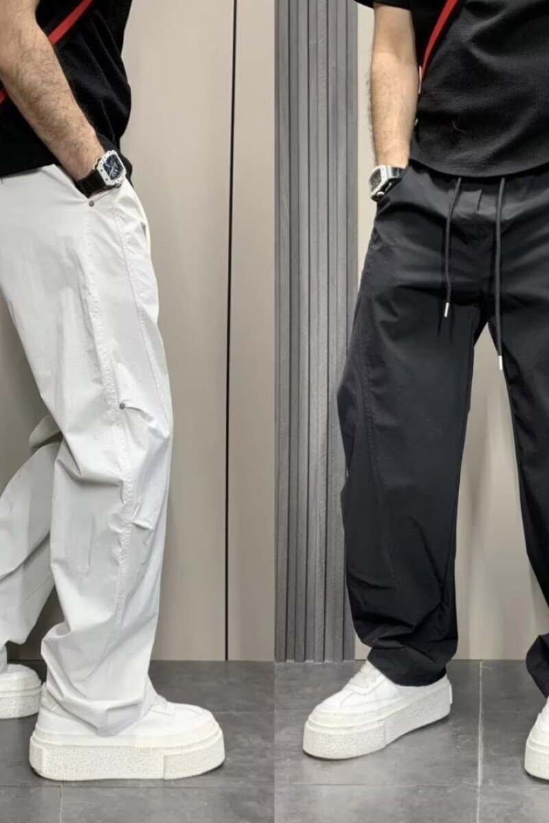 1506A/GY2310/P45搭休闲裤男宽松直筒休闲裤百搭ins港风潮男裤2图片