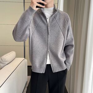 1506A/GK180/P62秋冬新款慵懒情侣百搭纯色立领外套2图片