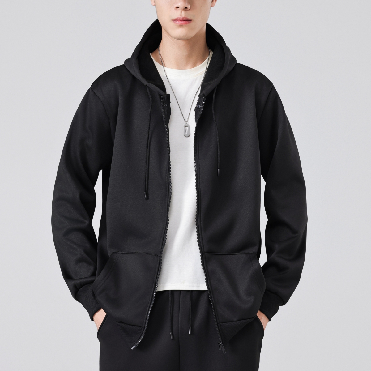 1506A/G拉链套装C010/P47新款连帽拉链卫衣男士开衫休闲男士上衣1，男装休闲套装，星座1506A