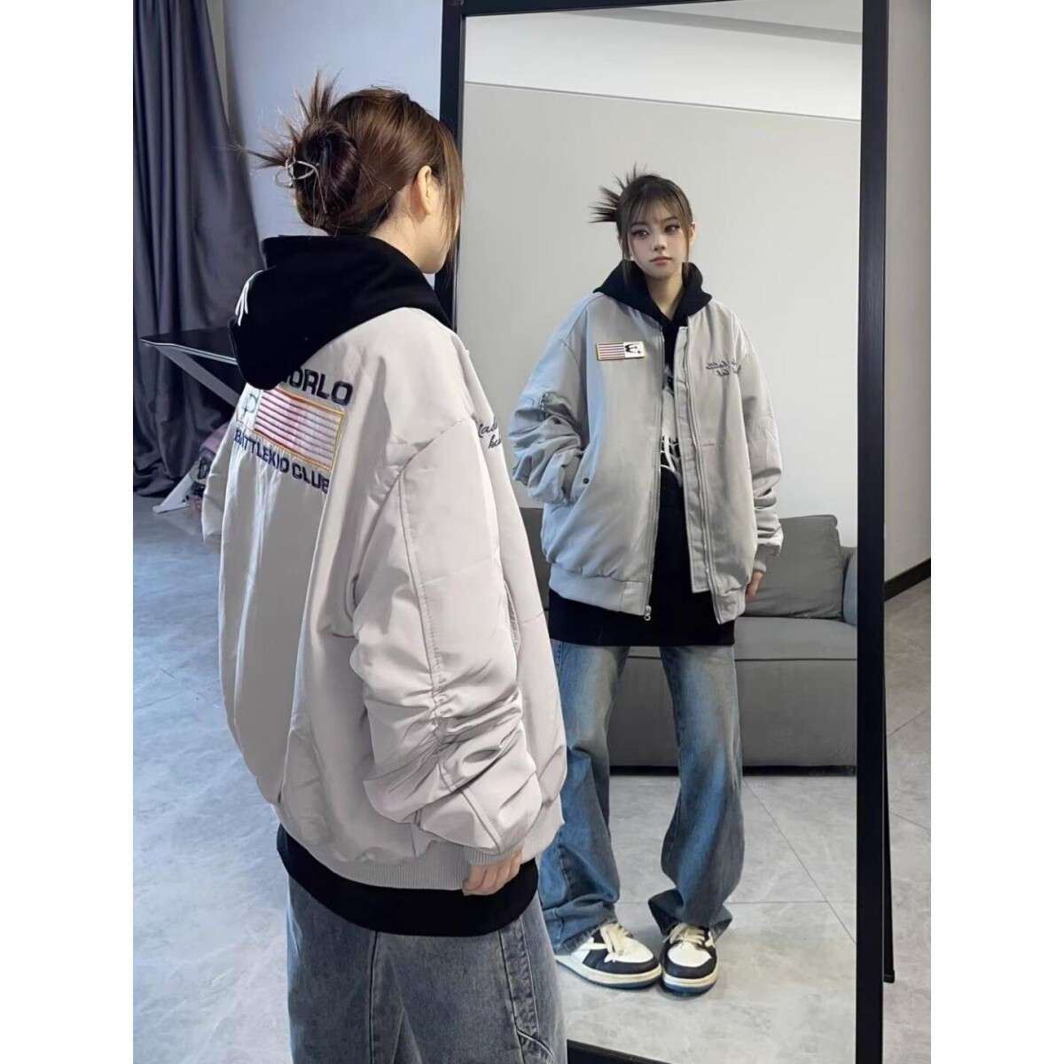 1506A/GU10030/P58新款潮牌街头情侣棒球服夹克上衣1,女装短外套,星座1506A