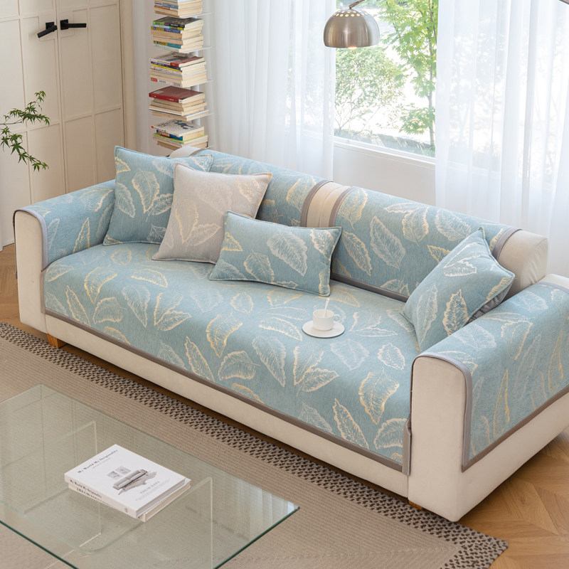 雪尼尔沙发垫四季通用2026新款防滑皮直排坐垫子套罩盖布靠背盖巾