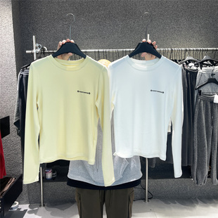 T恤显瘦百搭打底衫 韩系简约字母印花纯棉抓绒长袖 2025年冬季 917