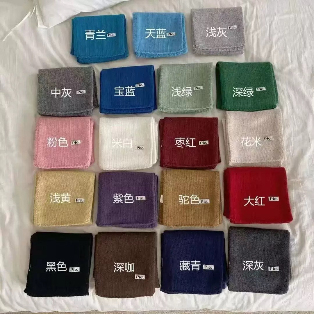 东大门新款pie字母针织小围巾