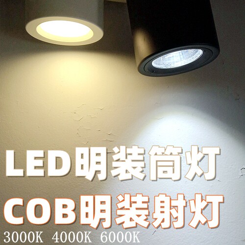 led免开孔黄光明装筒灯