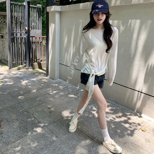 针织衫 徐子 秋款 极简主义·宽松薄款 系带收腰设计感显瘦宽松长袖