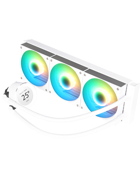 先马XW360白色一体式CPU水冷ARGB风扇散热器可视LCD屏幕定制冷头